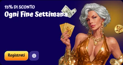 15 di sconto ogni fine settimana