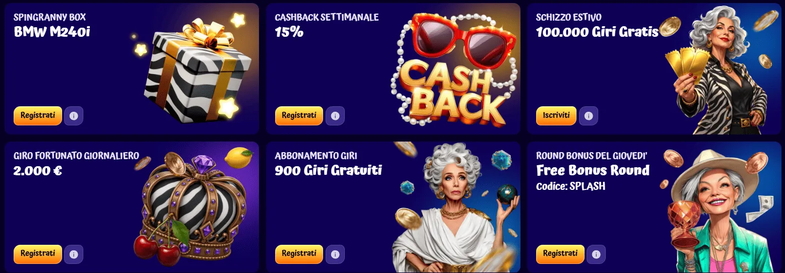 SpinGranny Casino Promozioni 2